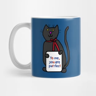 Perfect Cat Says You are Purrfect Movies Mug